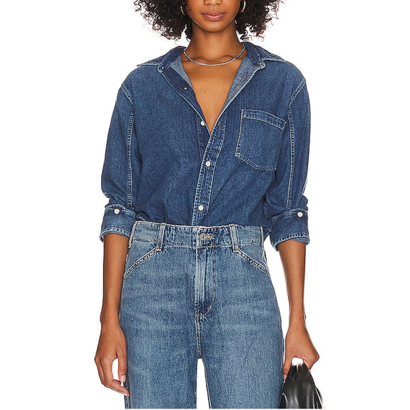 Citizens Of Humanity Blue Button Down Shirt - Picture 1 of 11